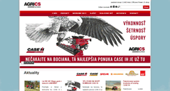 Desktop Screenshot of polnohospodarske-stroje.agrics.sk